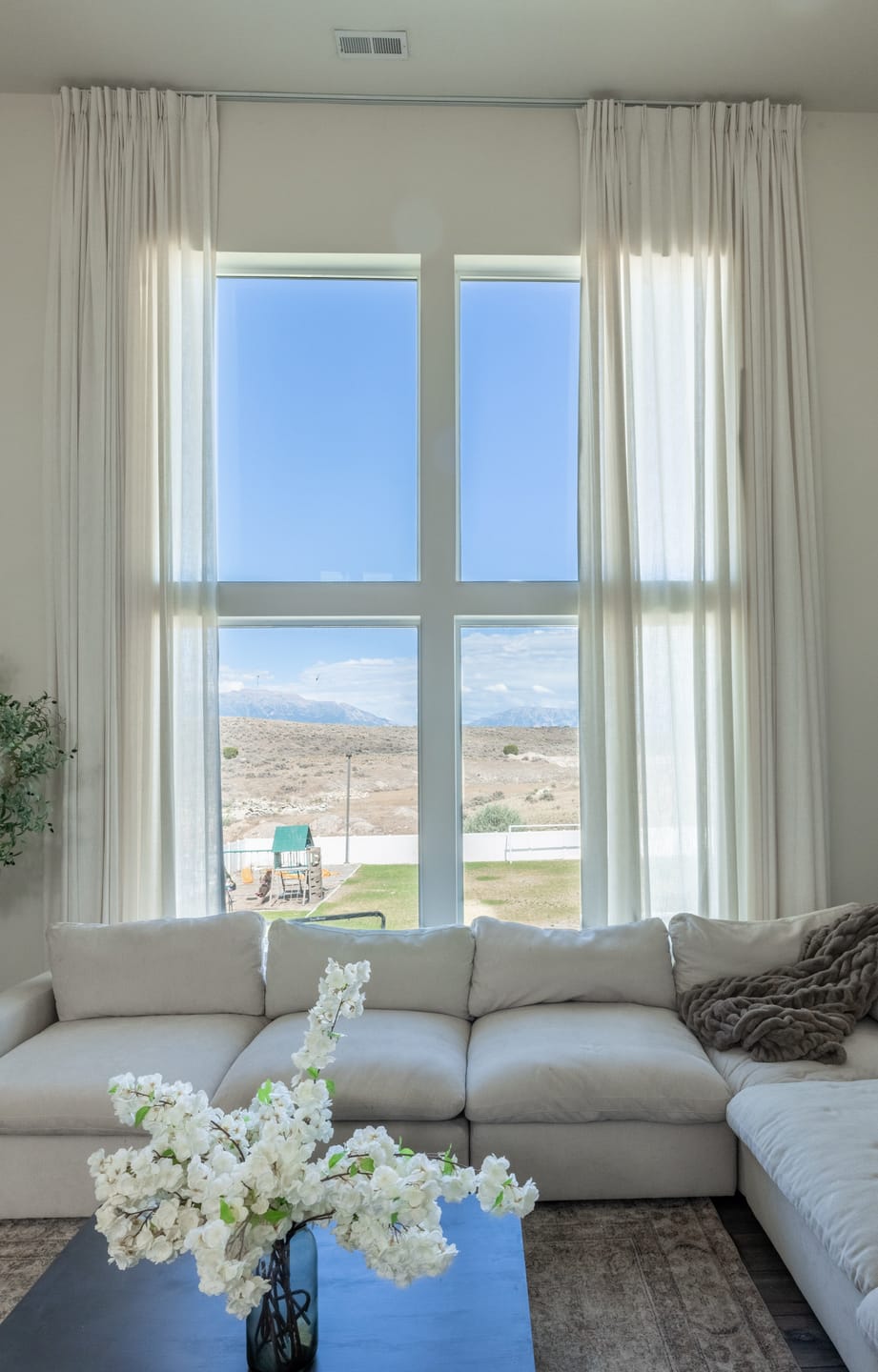 Customer photo review of Breeze Linen Blend Custom Curtain