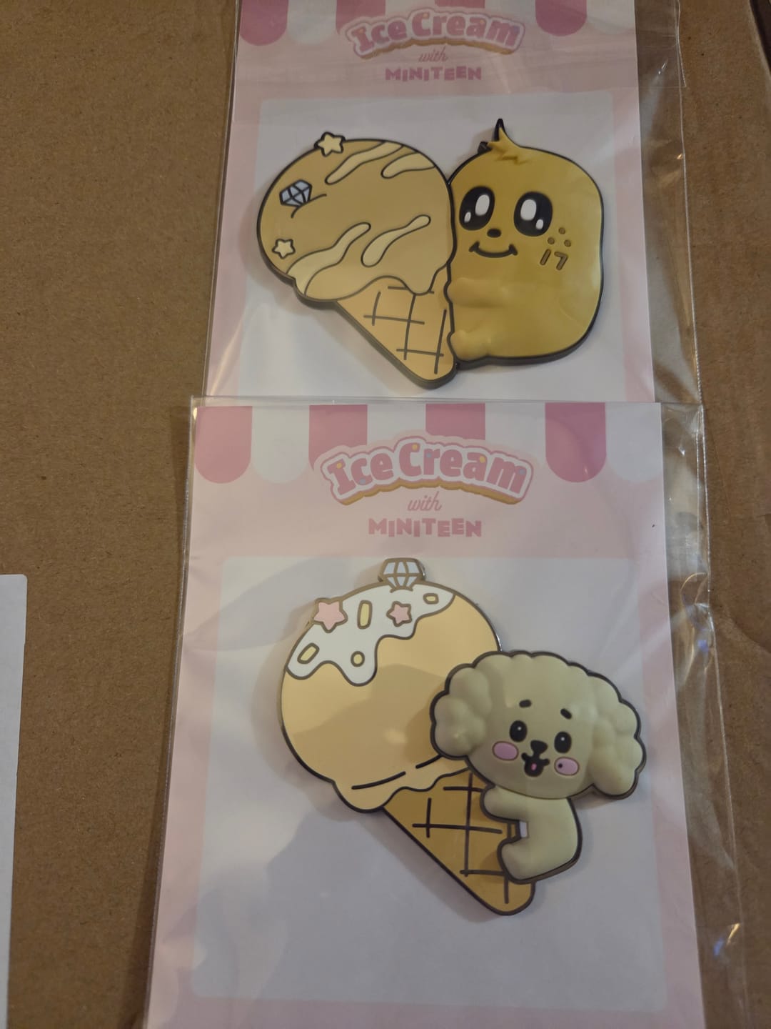 Customer photo review of SEVENTEEN - ICE CREAM WITH MINITEEN CHARACTER POP UP OFFICIAL MD METAL MAGNET