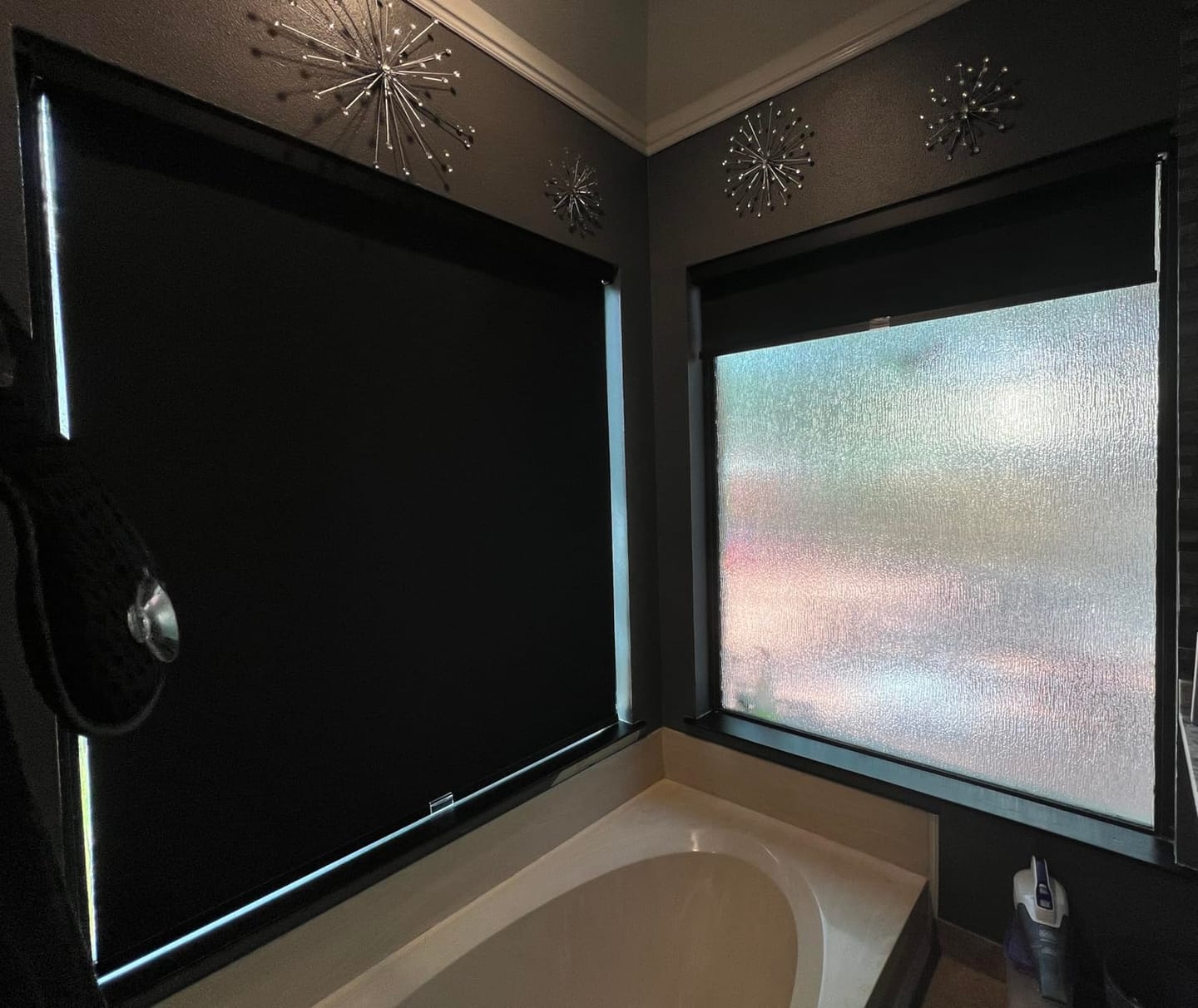 Customer photo review of Motorized Blackout Roller Shades