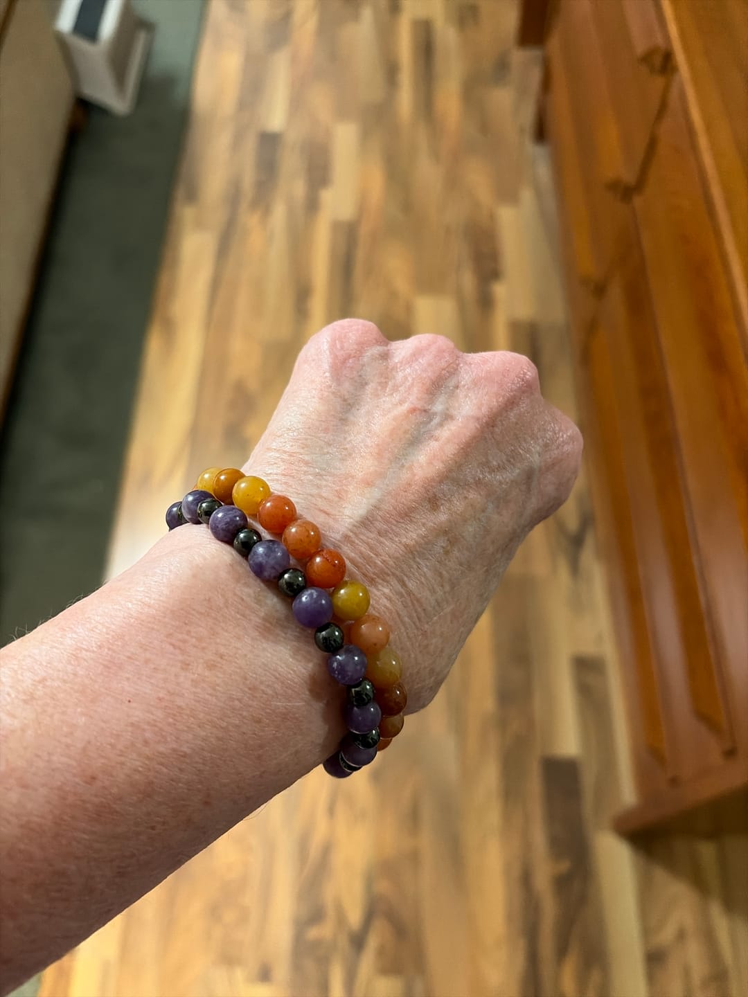 Customer photo review of Orange Aventurine Bracelet