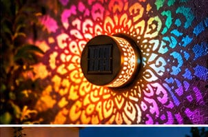 Customer photo review of LumiMandala™ – Solar Rainbow Garden Light