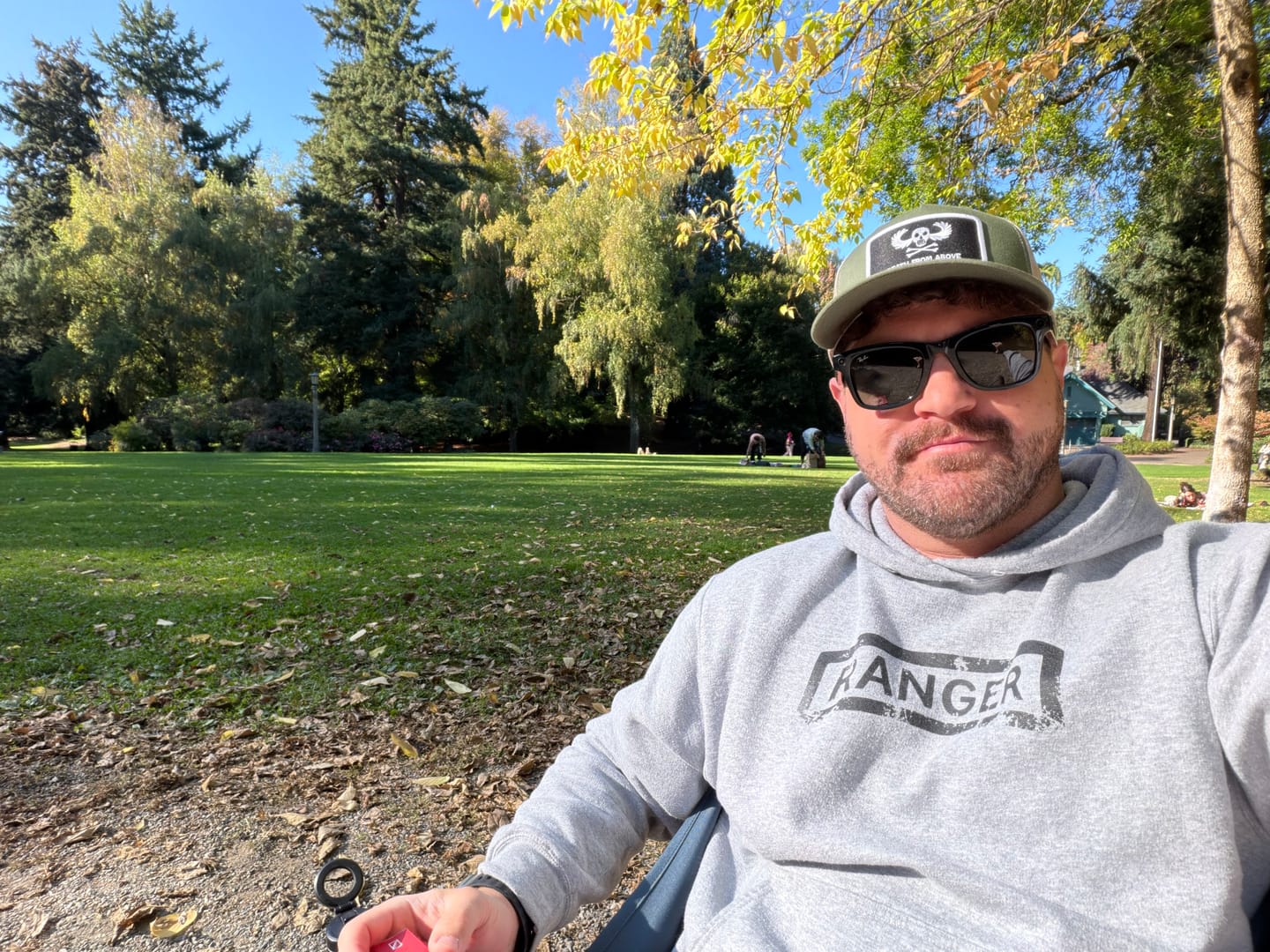 Customer photo review of Vietnam Airborne War Wings Patch Trucker Hat