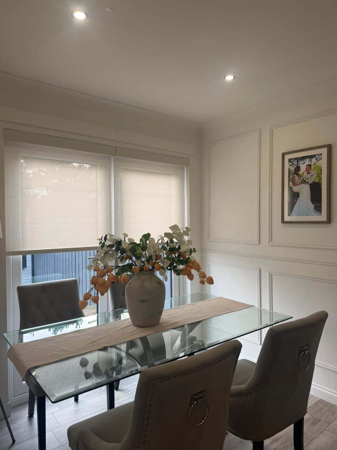 Customer photo review of Motorized Blackout Roller Shades