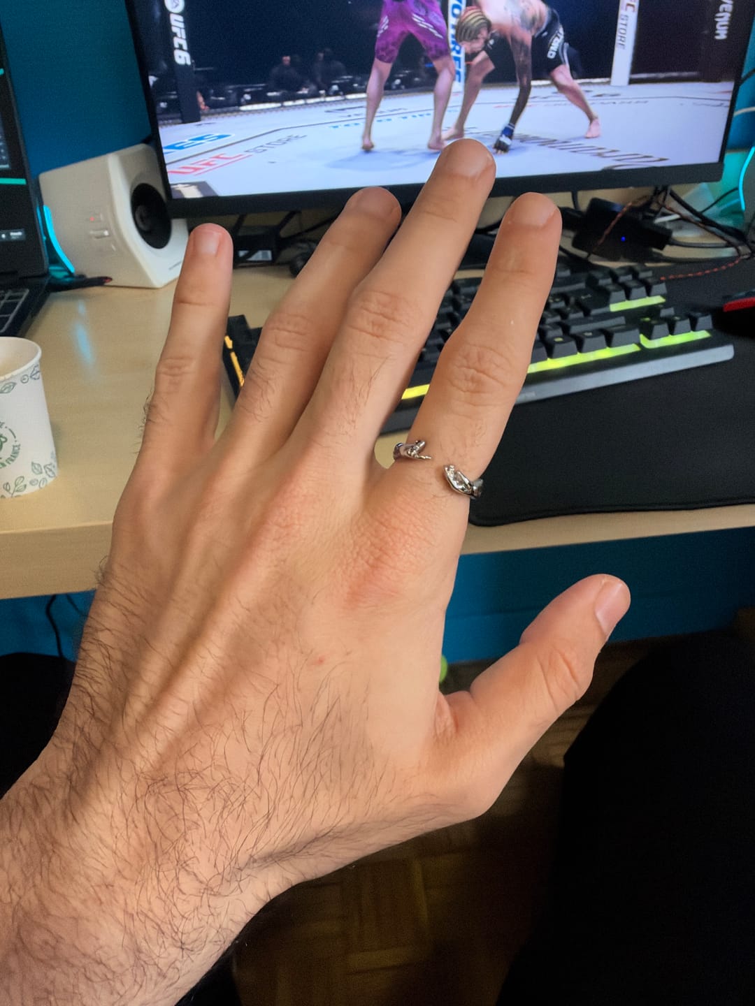Customer photo review of Creation of Adam Ring