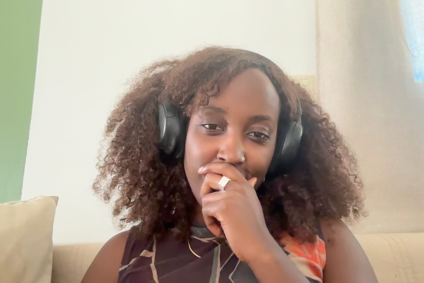 Customer photo review of #4 Medium Brown Water Curly Human Crochet Hair