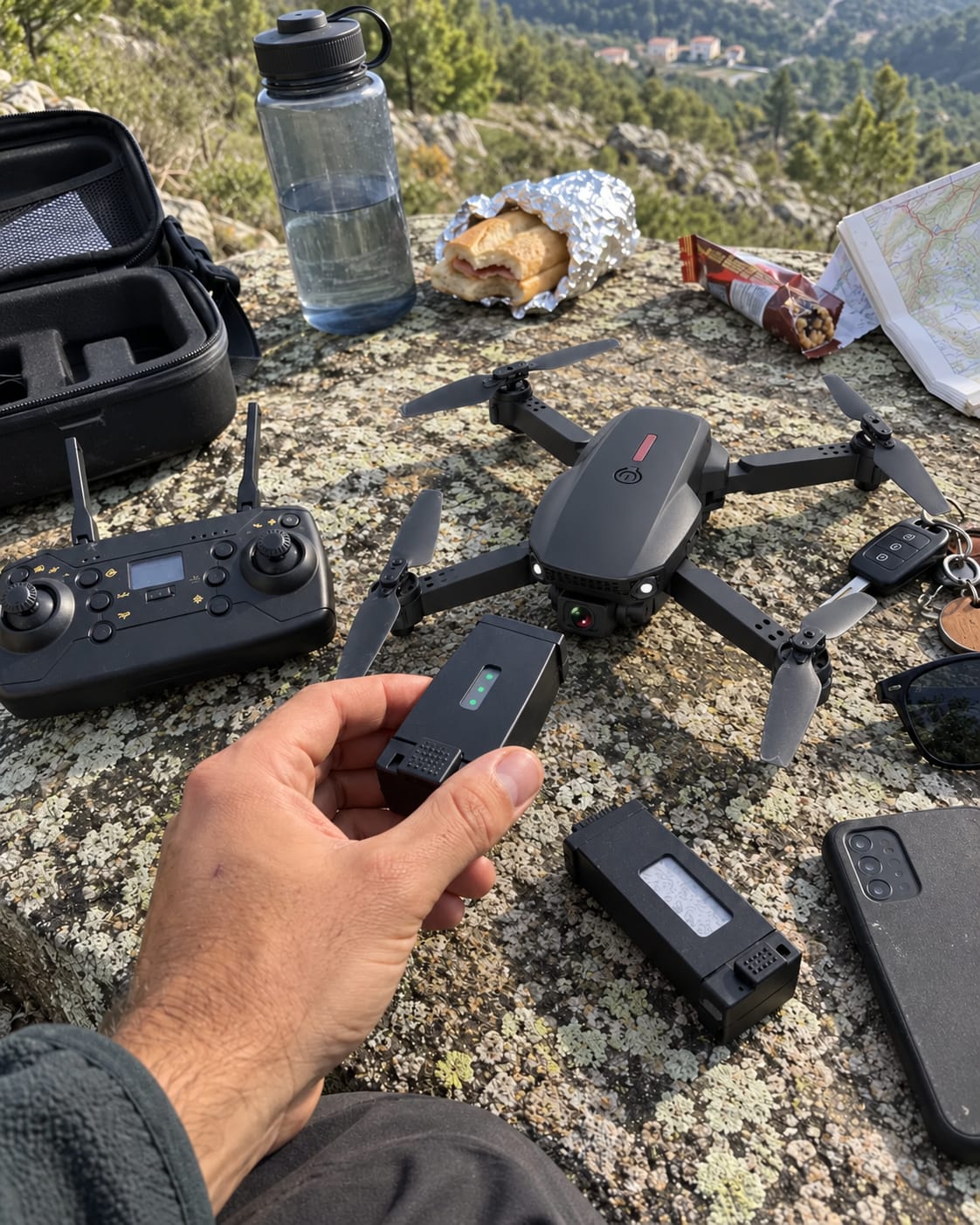 Customer photo review of Dron Plegable con Doble Cámara y WiFi