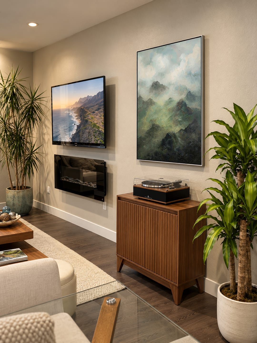 Customer photo review of "Whispering Ridges" – Moody Impressionist Alpine Mist Textured Oil Painting