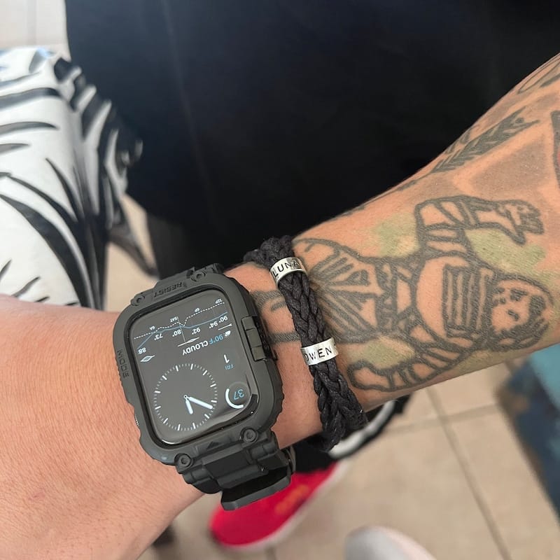 Customer photo review of For Him | Custom Name Bead Bracelet