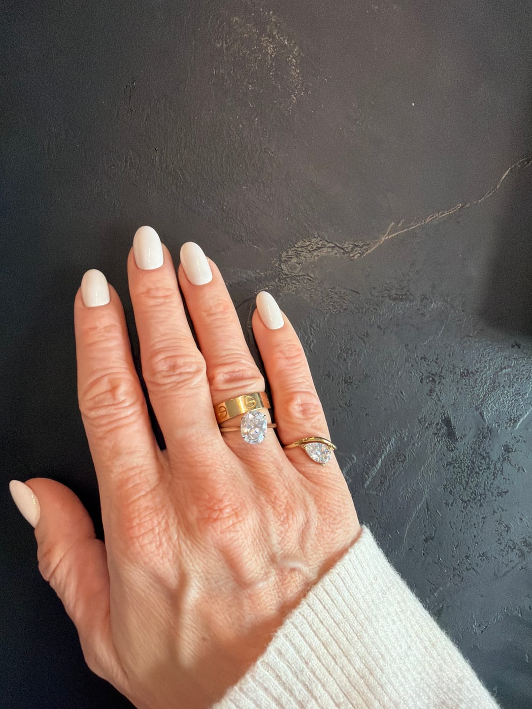 Customer photo review of Pear Promise Ring