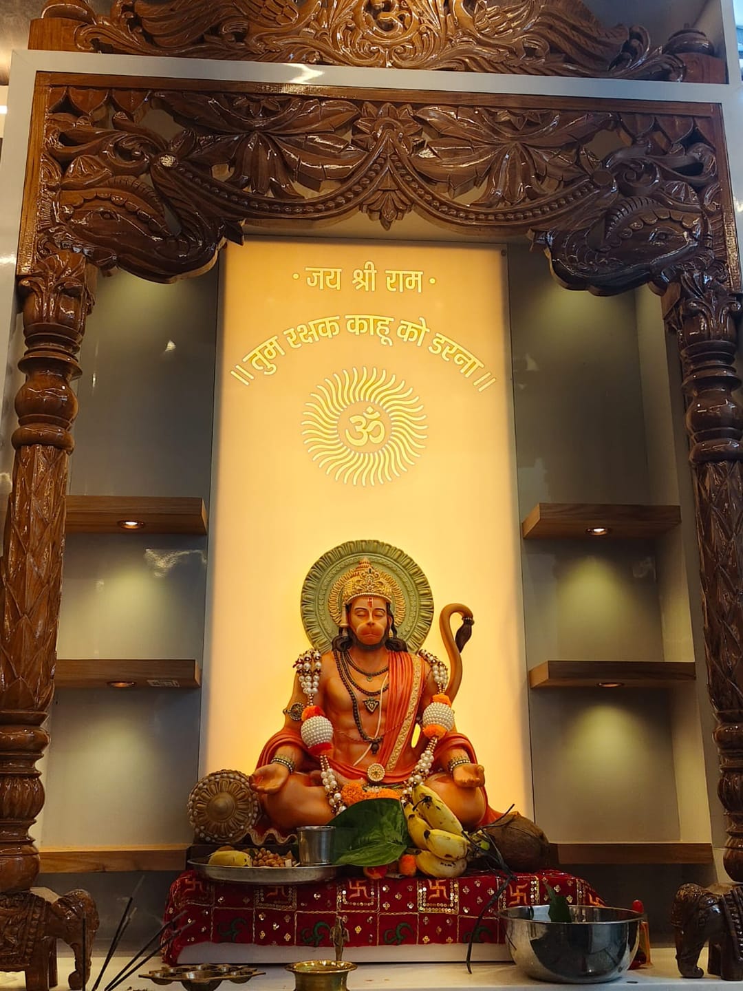 Customer photo review of Shri Hanuman Dhyana Mudra Wall Mural – 2x2ft |  Elevate Your Home’s Energy with Dhyani Hanuman