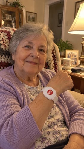 Customer photo review of SOS Alert Wristband