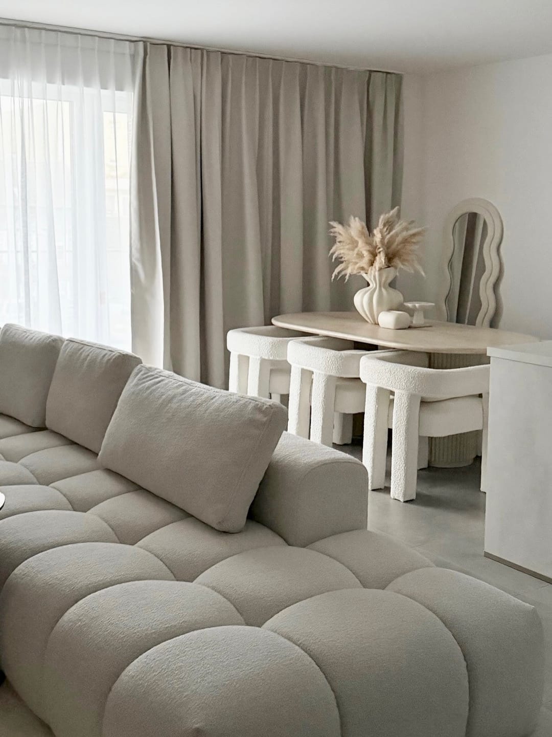 Customer photo review of Zoe Linen Look Soft Custom Curtain