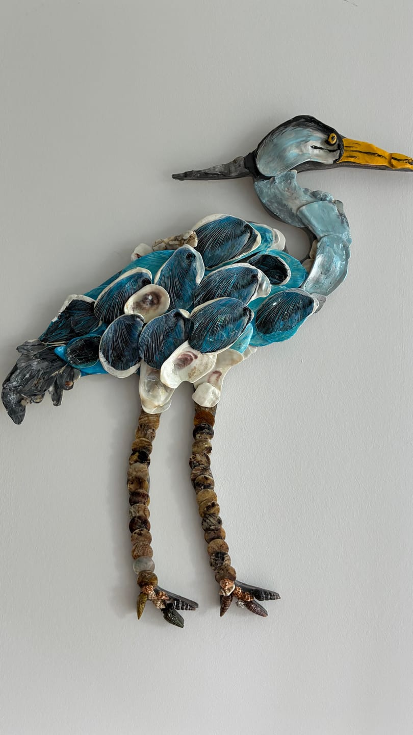 Customer photo review of Unfinished Wood Heron Shape - Bird - Wildlife - Craft - up to 46" DIY