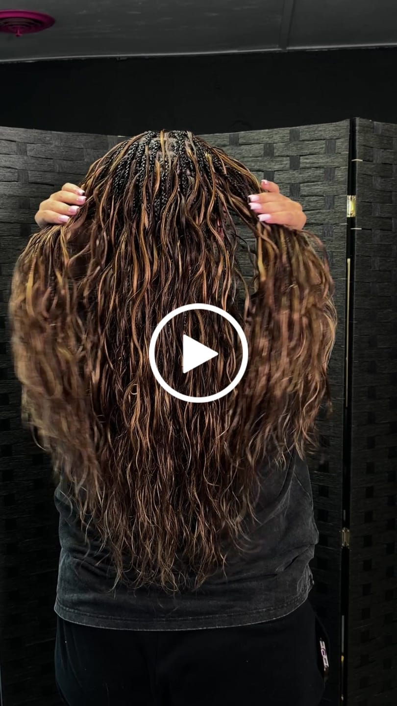 Customer video review of #4/27/30 Mix Color Blend Body Wave Human Crochet Hair