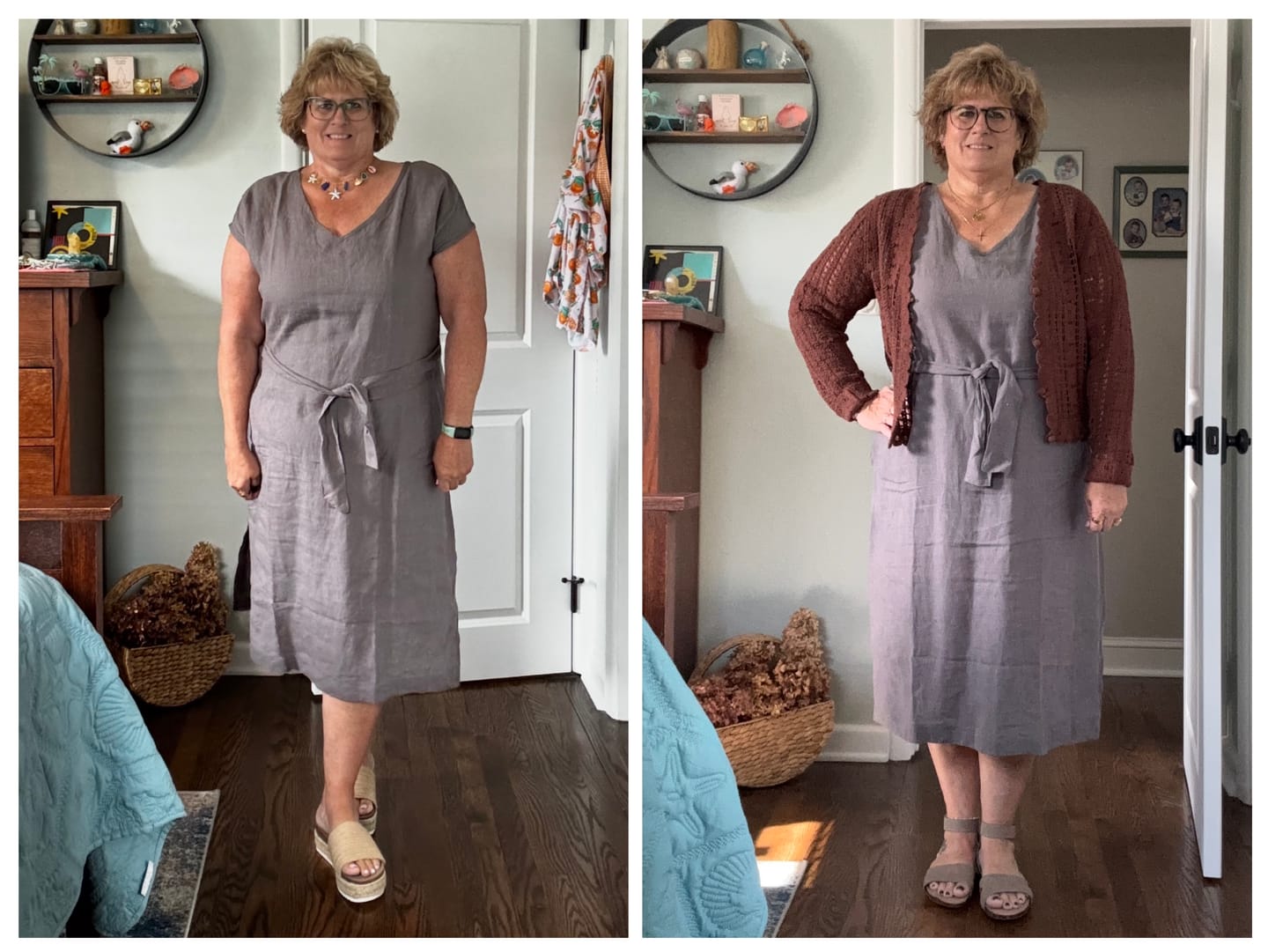 Customer photo review of Luna Pure Linen Dress