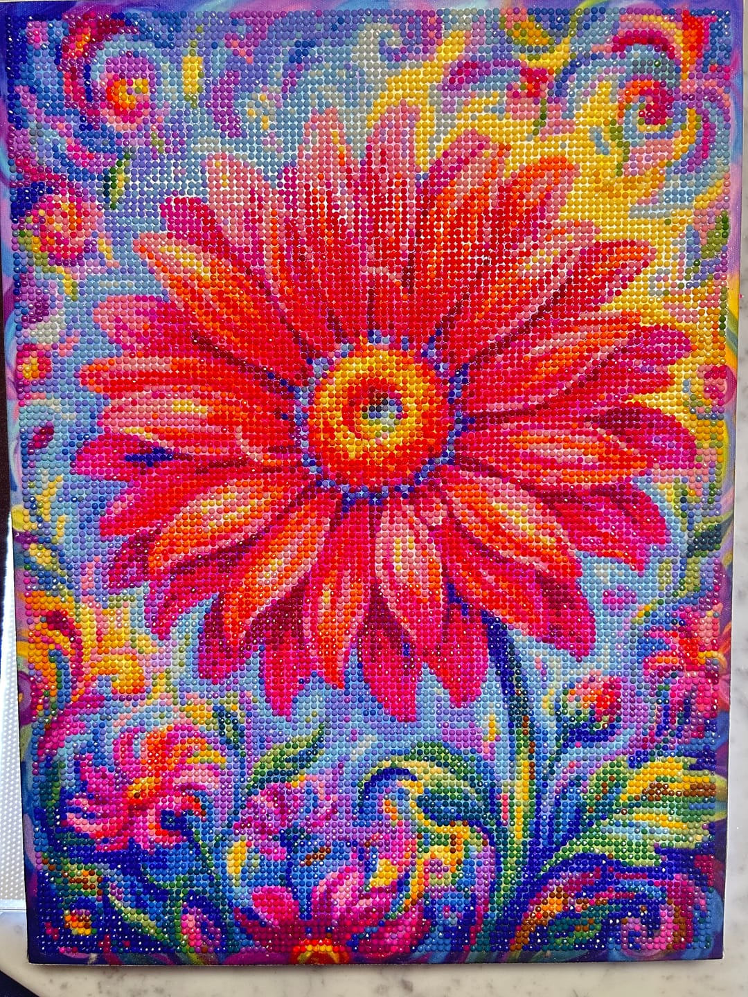 Customer photo review of Bold Gerbera Daisy (Diamond Painting)