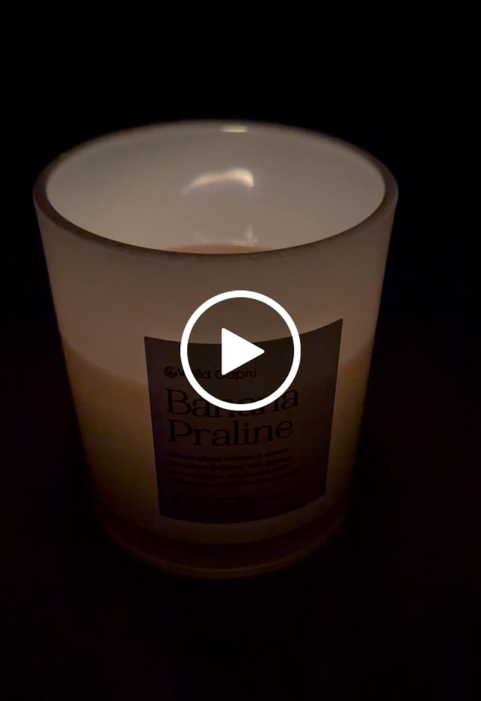 Customer video review of Banana Praline Candle