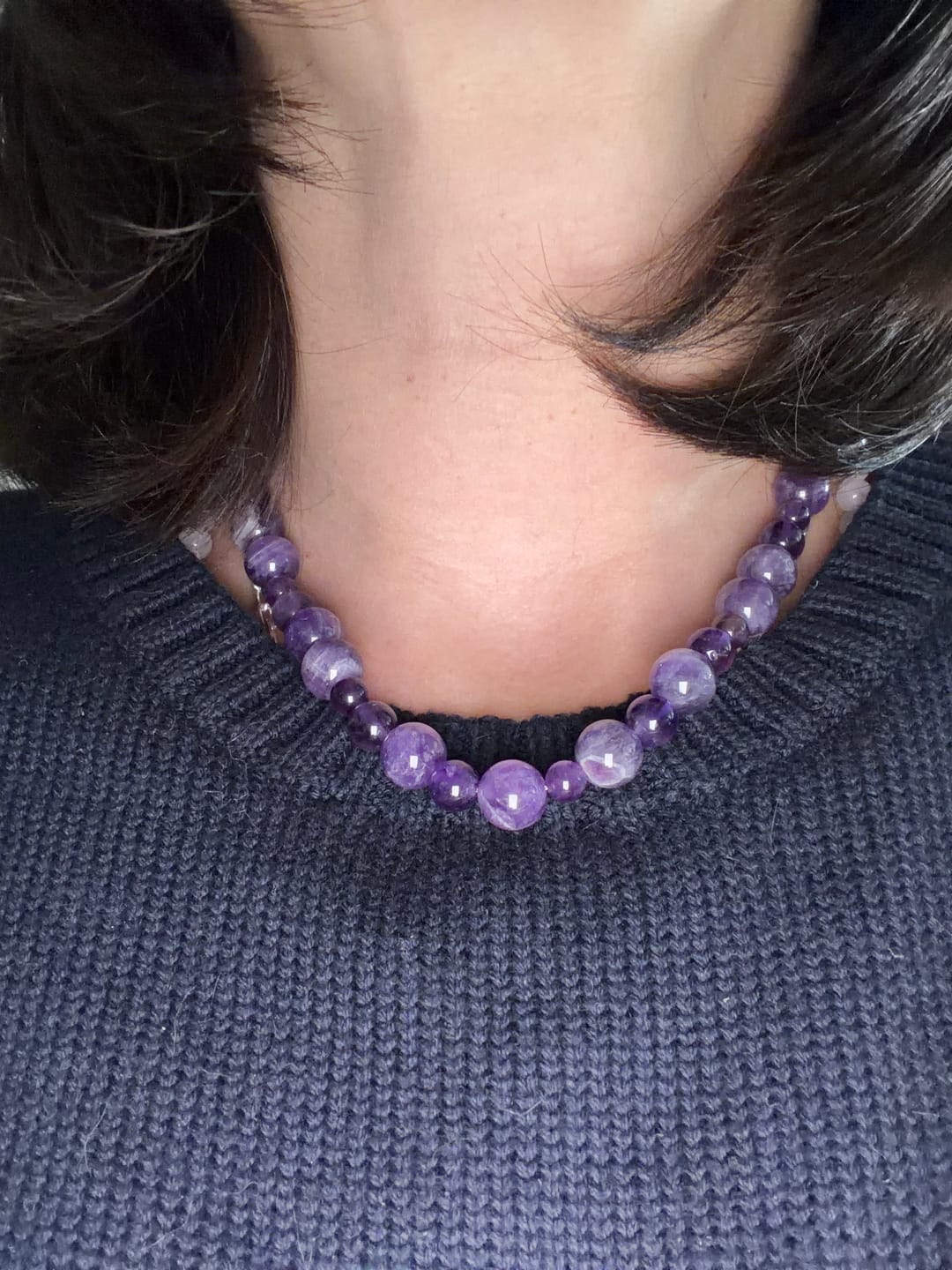 Customer photo review of Collar Aura Amatista