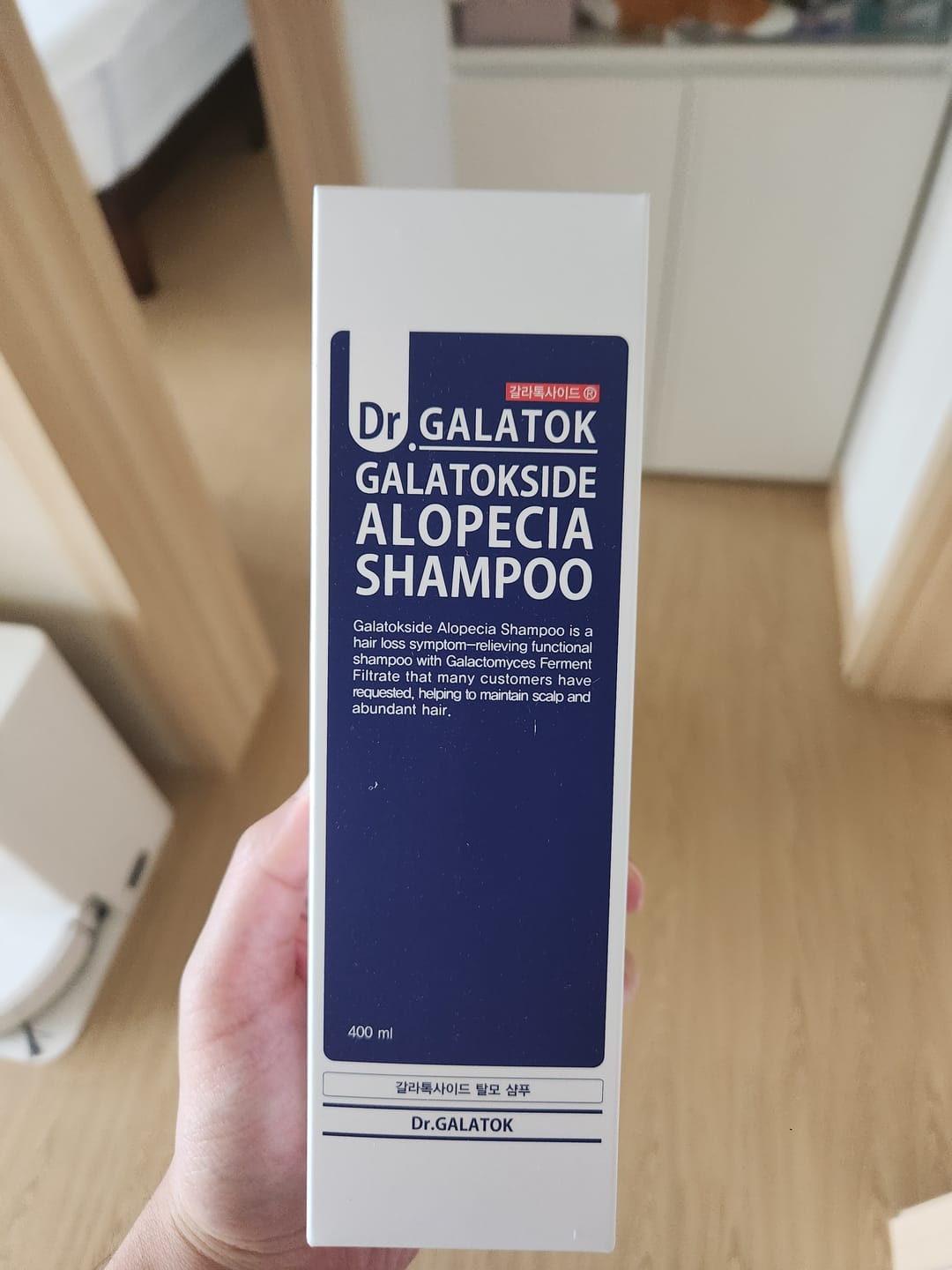 Customer photo review of Sidmool Galatokside Fragrance-Free Alopecia Shampoo 400ml