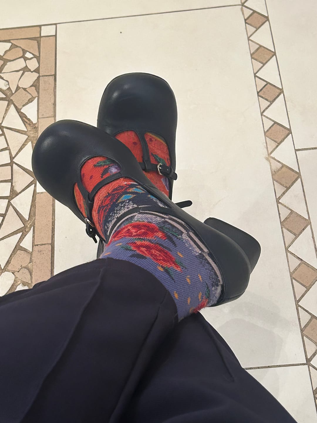 Customer photo review of Babette Navy maryjane in nappa blu tacco 3.5 artigianale lagattaconglistivali