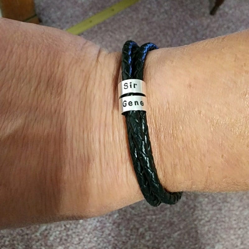 Customer photo review of For Him | Custom Name Bead Bracelet
