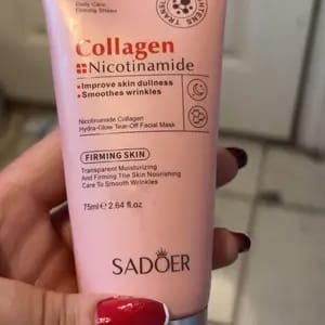 Customer photo review of Idratante Maschera Viso Peel-Off Collagene e Niacinamide