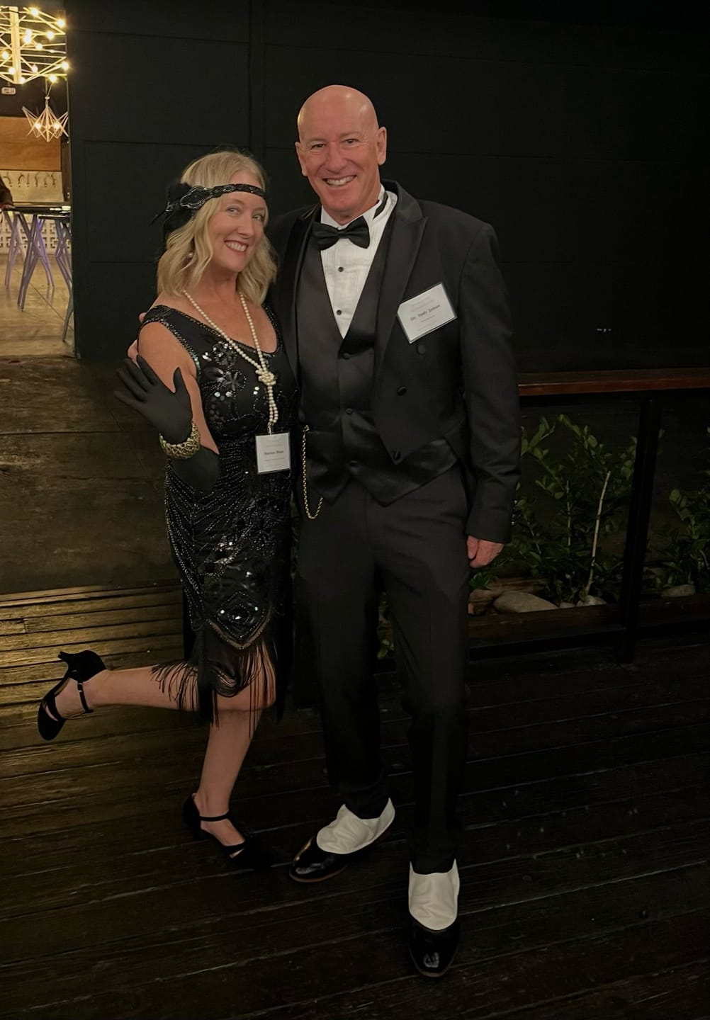 Customer photo review of 1920s Black Beaded Mila Gatsby Dress