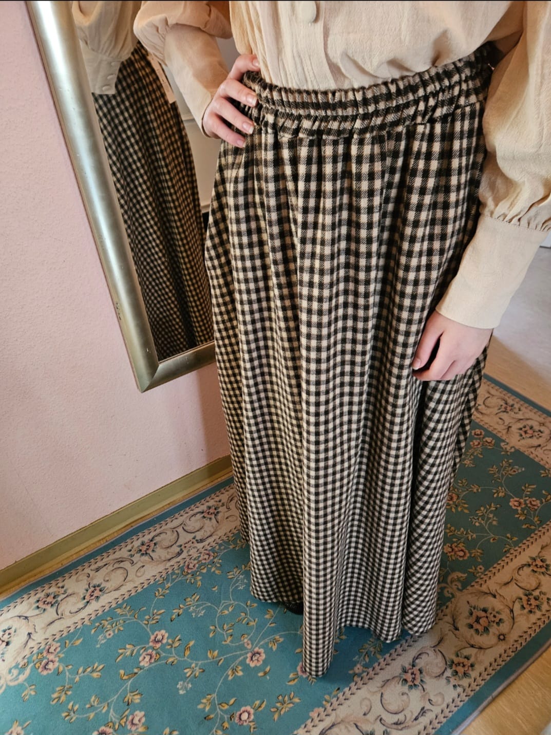 Customer photo review of Cotton Plaid Skirt Laya