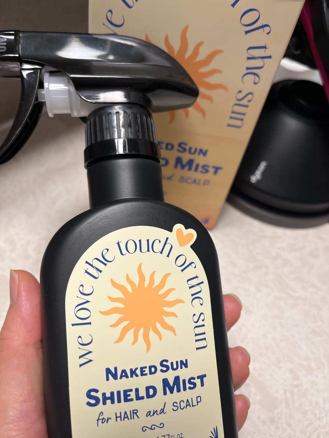 Customer photo review of Naked Sun Shield Mist for Hair and Scalp 200ml