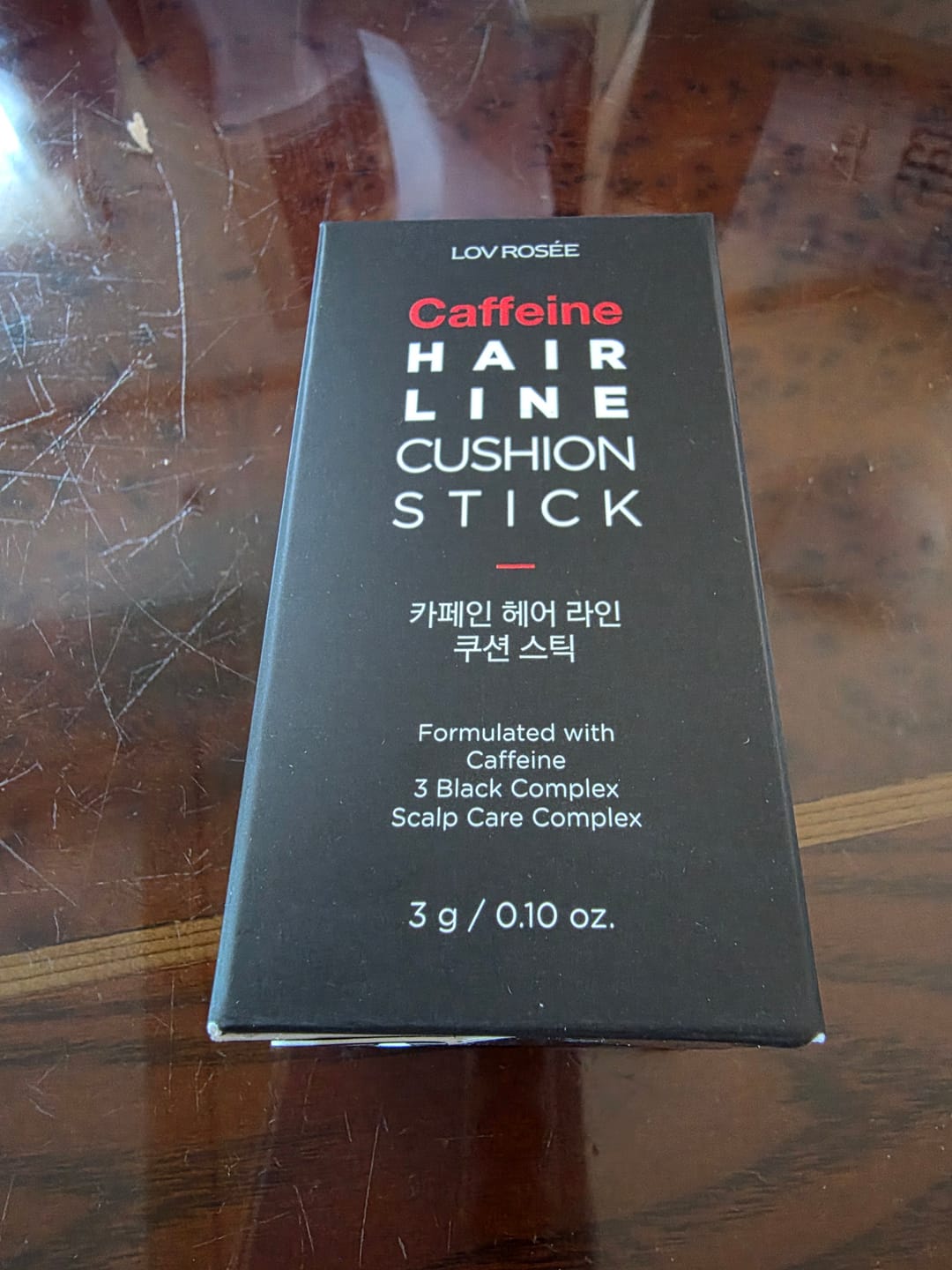 Customer photo review of LOV ROSÉE Caffeine Hairline Cushion Stick 3g