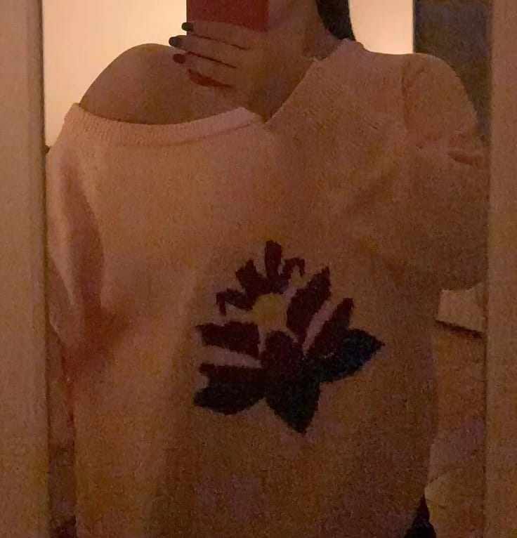 Customer photo review of LOTUS KNIT SWEATER