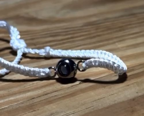 Customer photo review of Custom Cable Chain Photo Bracelet