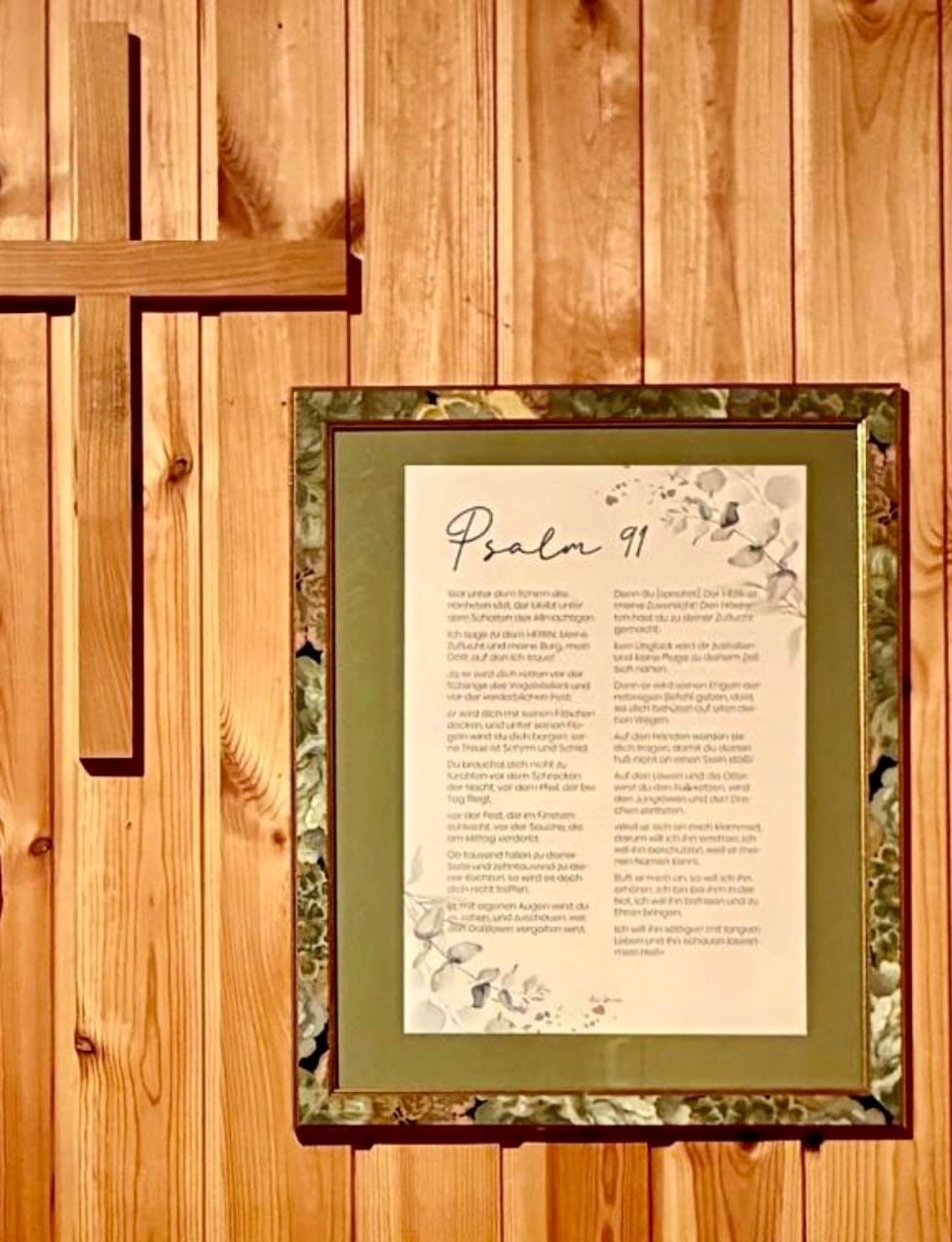 Customer photo review of Poster "Psalm 91 - Pflanzen" · A4 / A3 · Bibelvers Deutsch