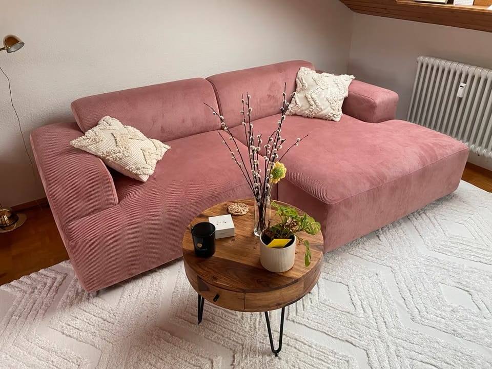 Customer photo review of Mira Köşe Koltuk Pembe Fitilli