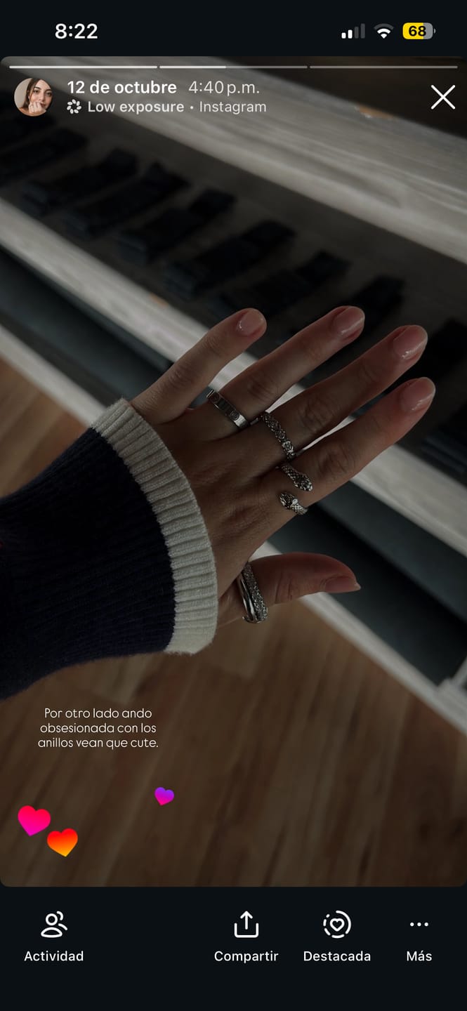 Customer photo review of Anillo Ajustable Leila Plata