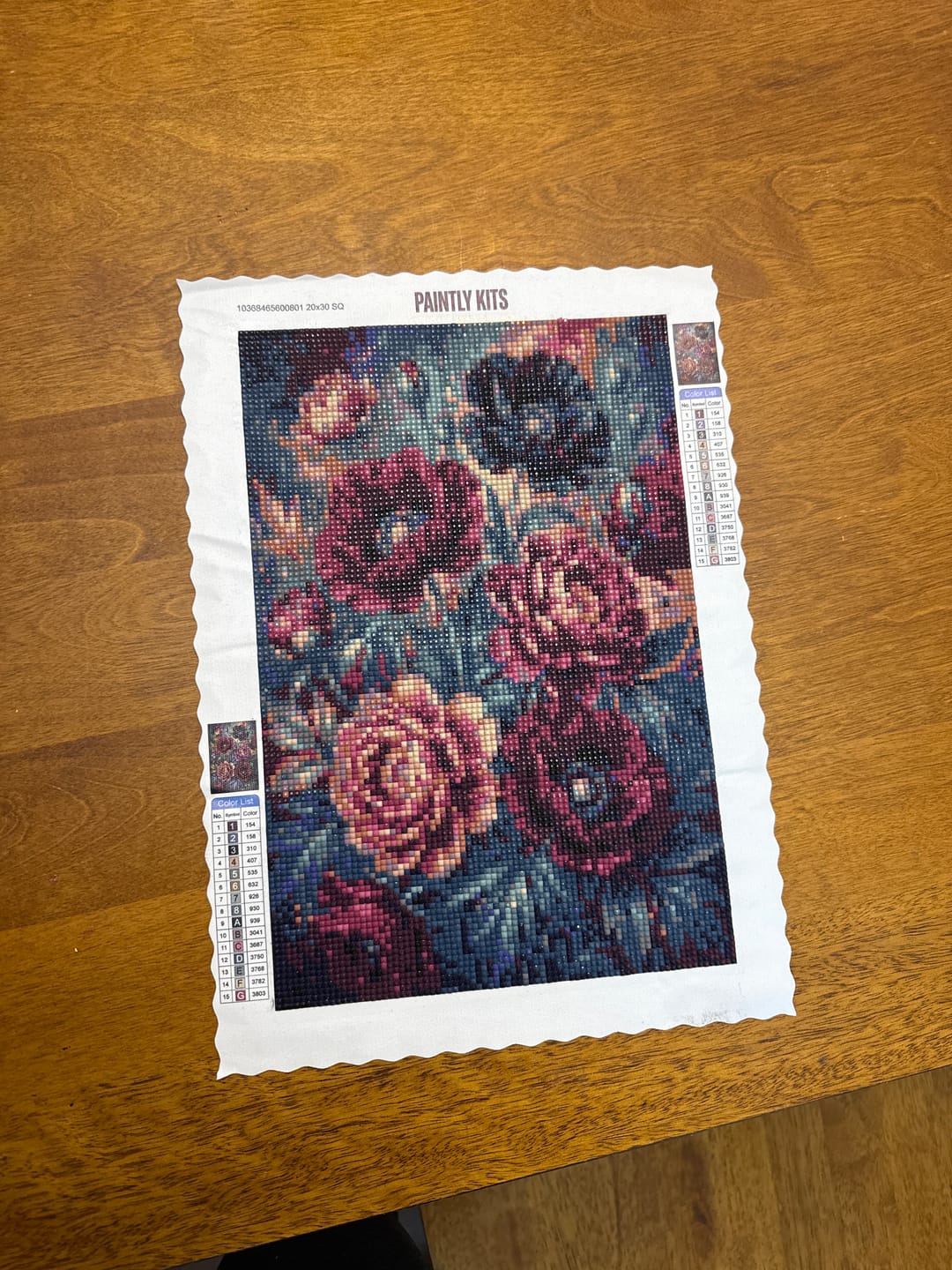 Customer photo review of Jewel Tone Poppy Peony (Diamond Painting)