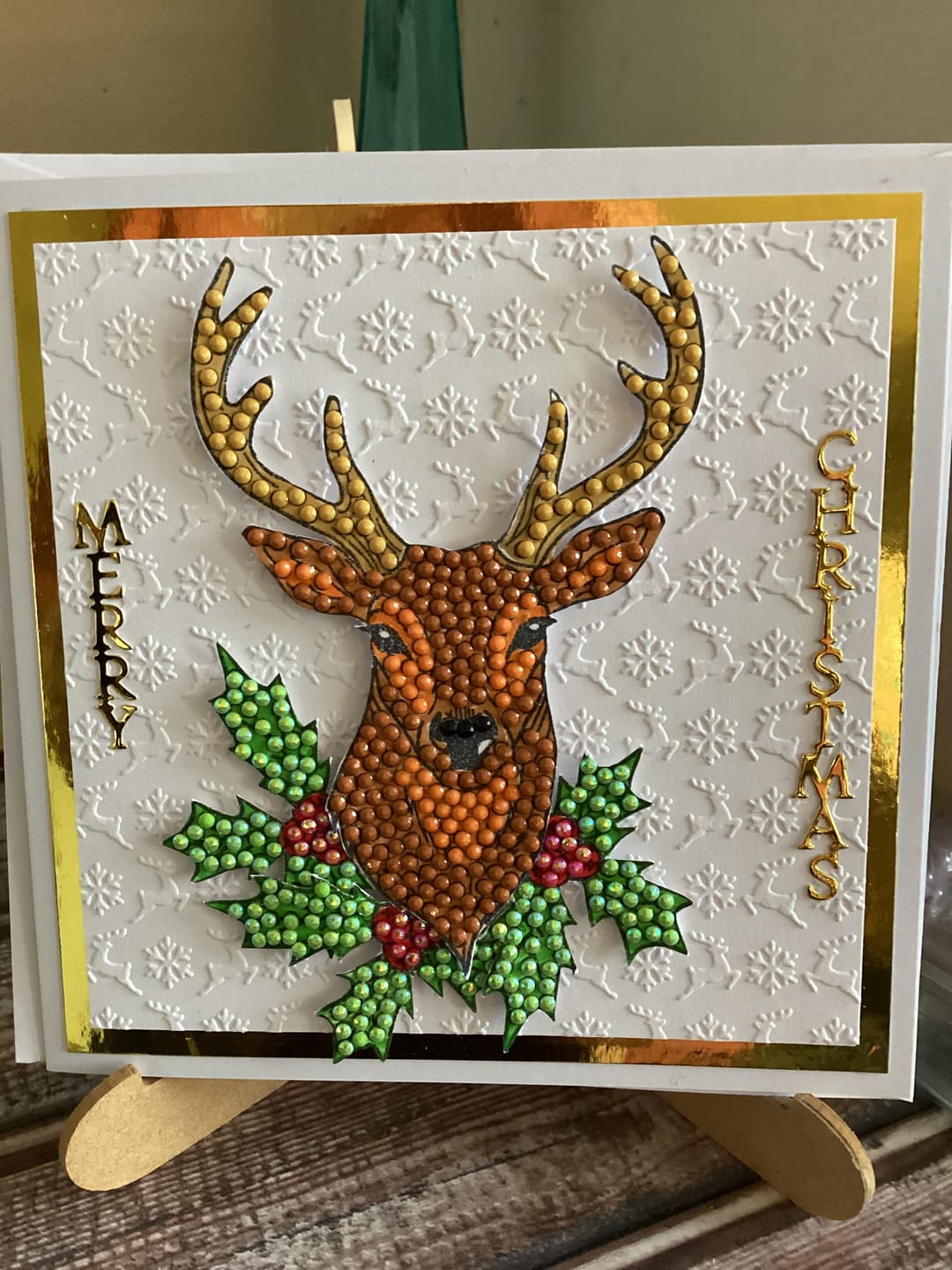 Customer photo review of Stag Winter Botanicals Crystal Art A6 Stamp Set
