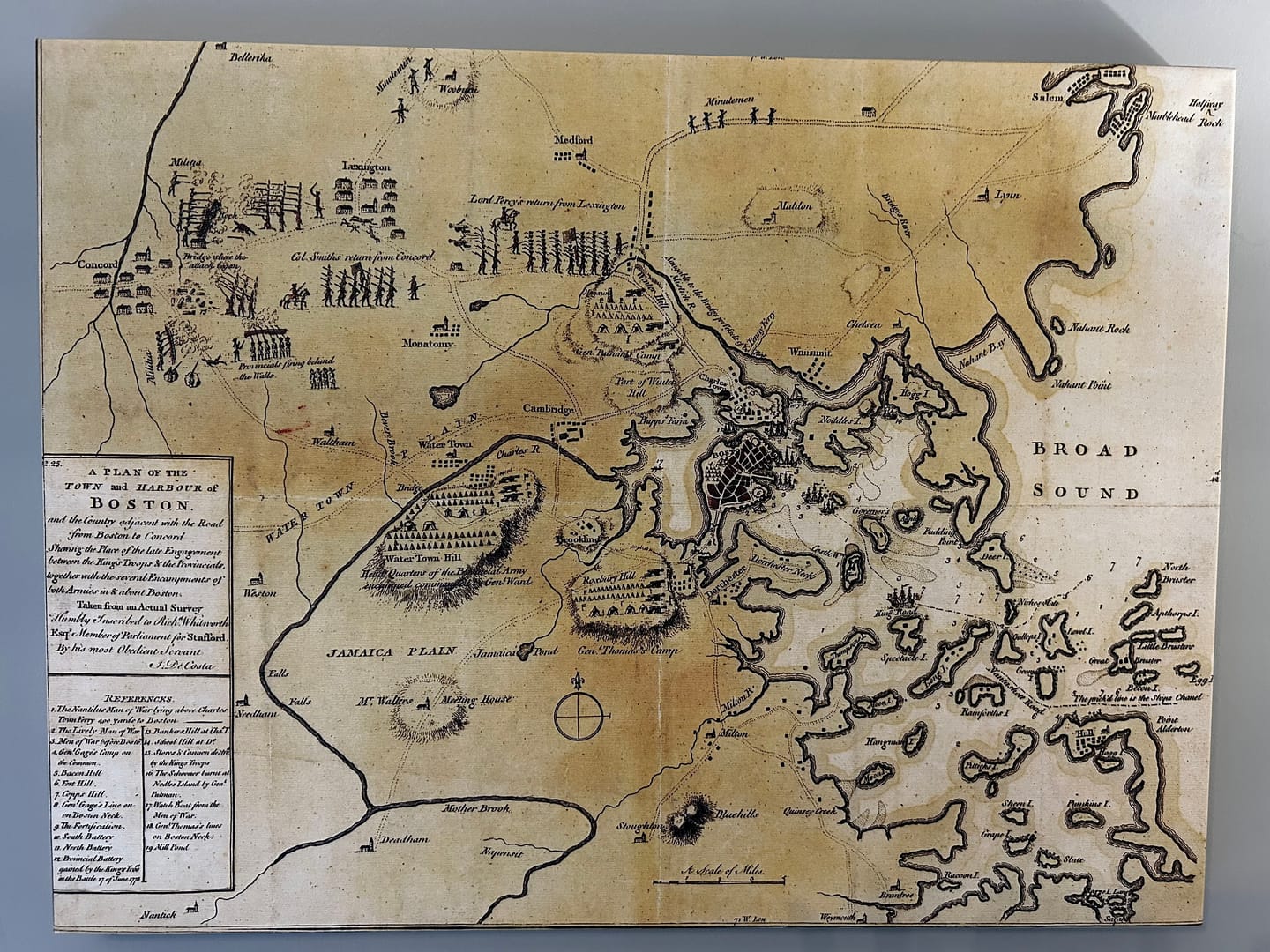 Customer photo review of Map of the Boston Area, 1775
