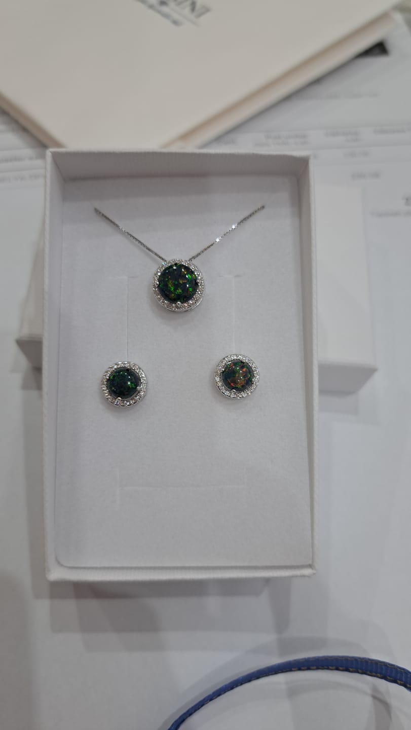 Customer photo review of Set din Argint Delya Opal