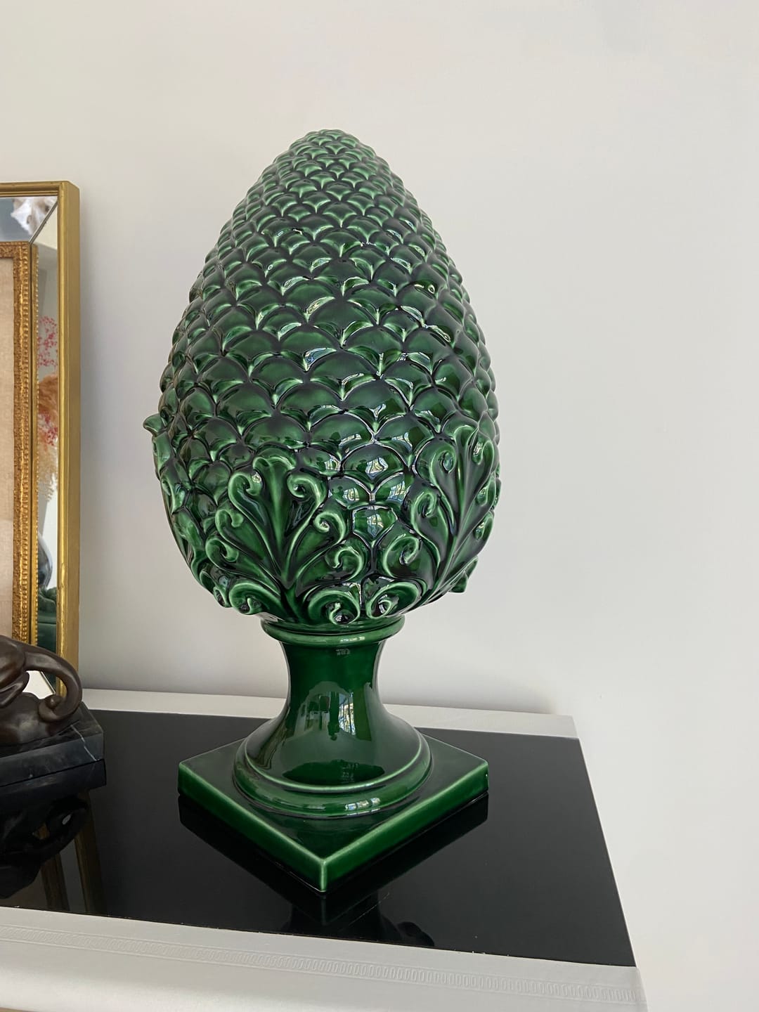 Customer photo review of Pigna in Ceramica Verde H. 60cm