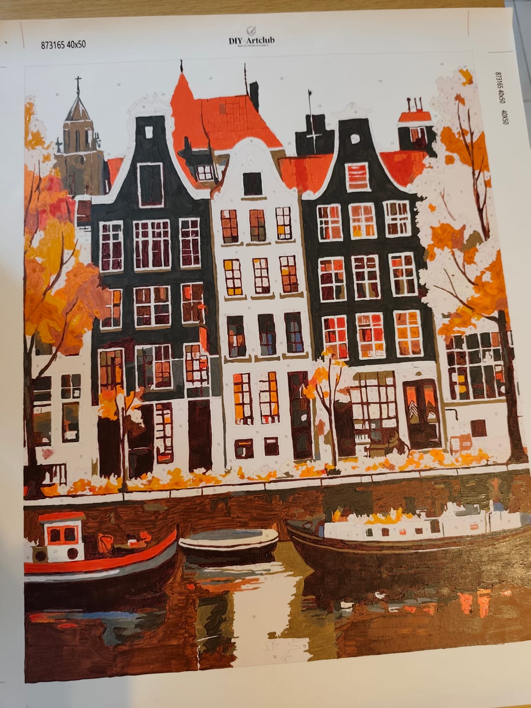 Customer photo review of Gorgeous Amsterdam | Paint by Numbers