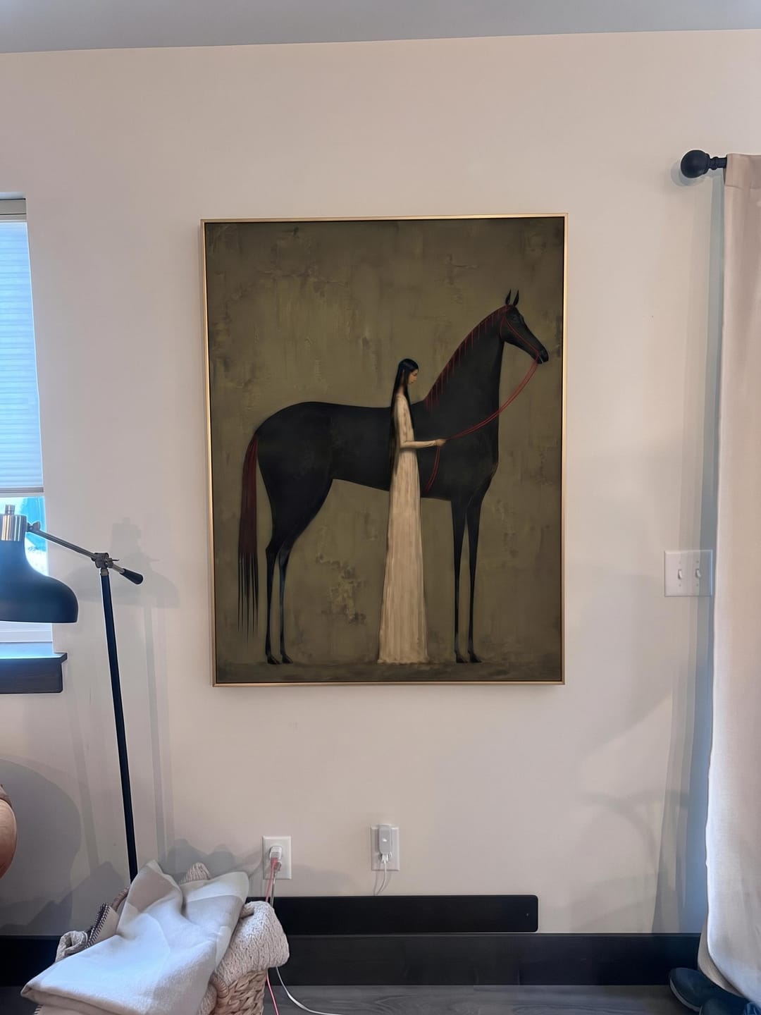 Customer photo review of Vintage Americana Art | Gently stroking the horse