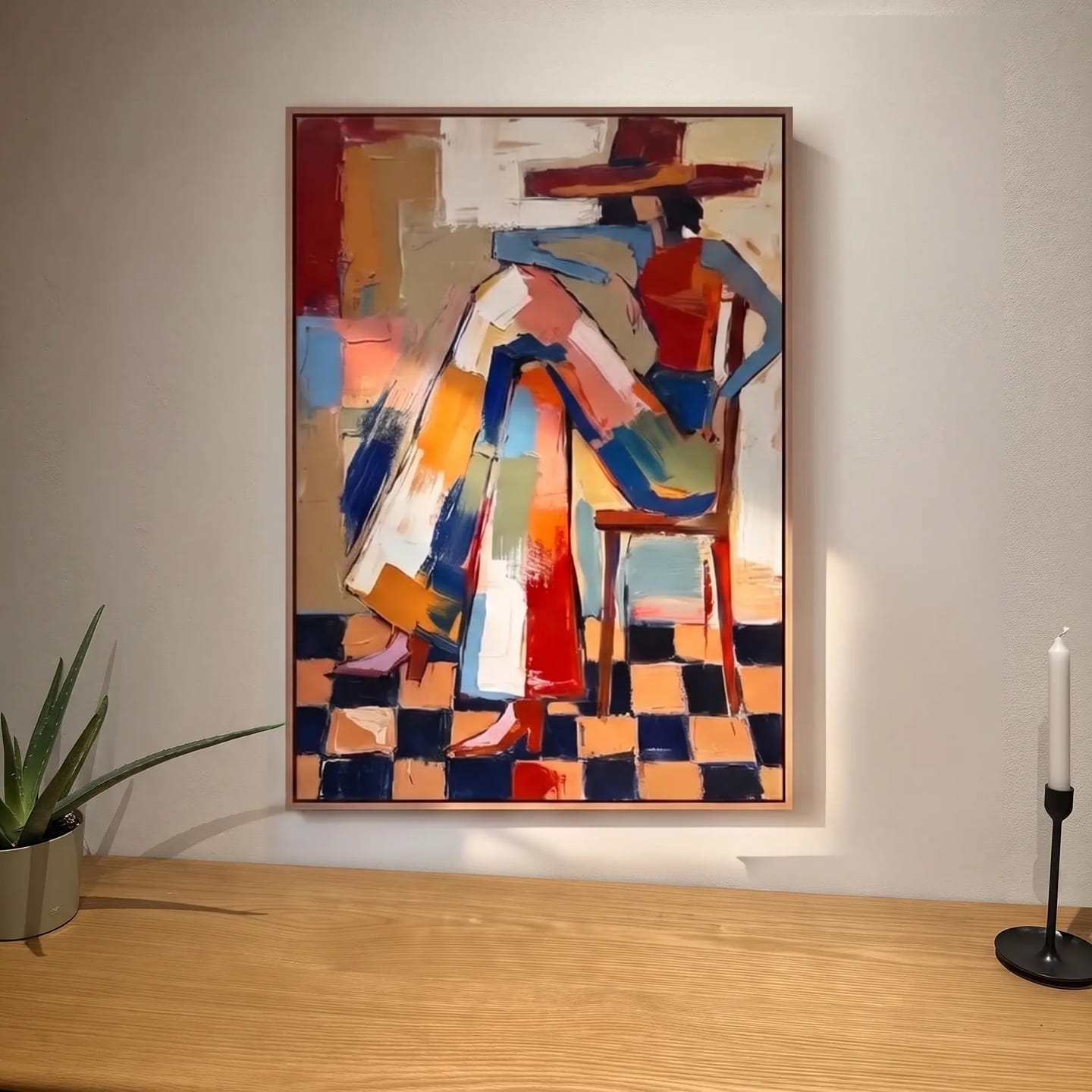 Customer photo review of Pop Art Checkered Figures #PO066