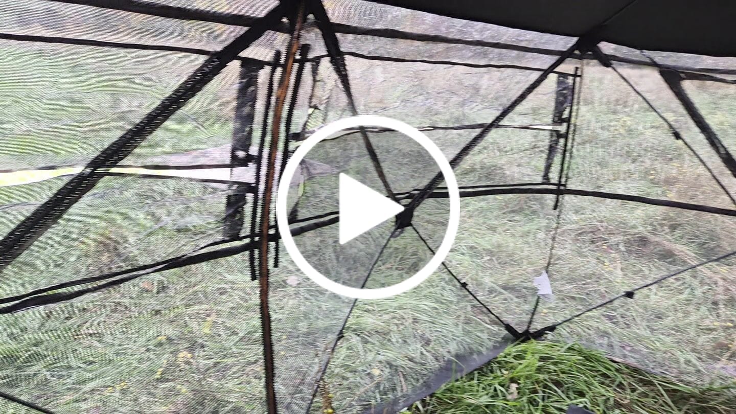 Customer video review of VisTrilogy 4-6 Person See-Through Hunting Blind and Camo Deer Hunting Rangefinder Bundle
