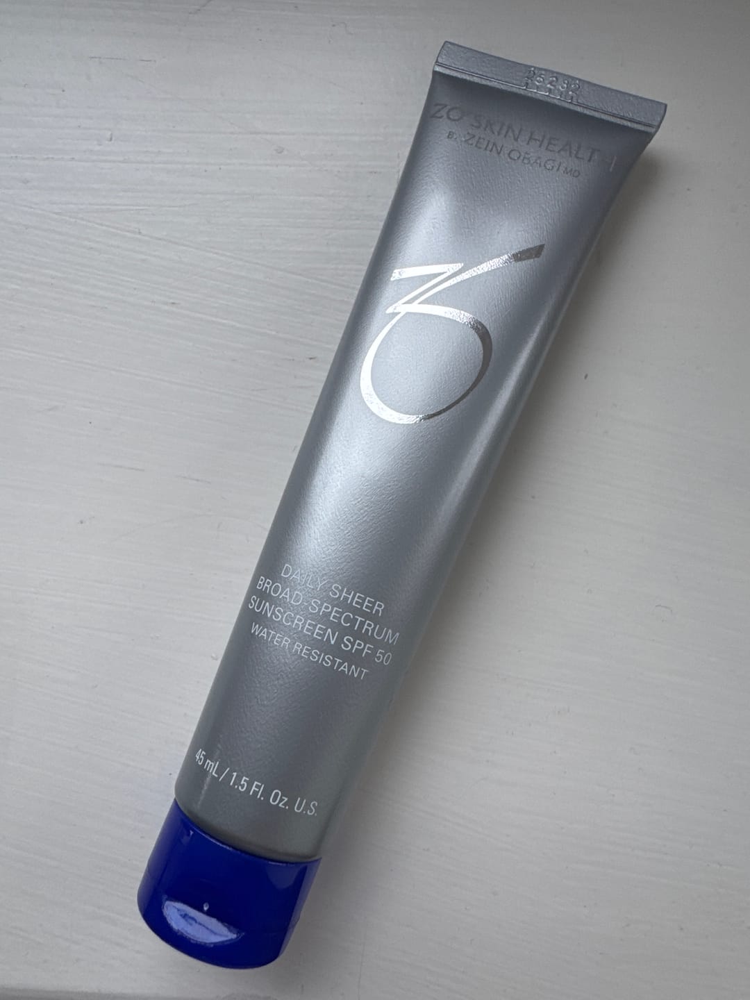 Customer photo review of ZO DAILY SHEER BROAD SPECTRUM SPF 50 (45ml)