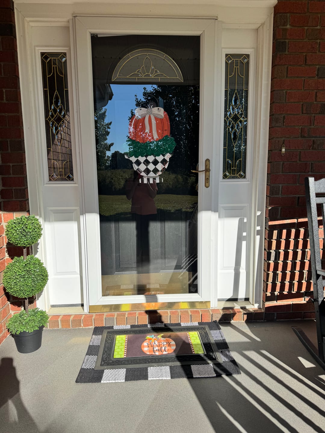 Customer photo review of Planted and Classy Pumpkin Door Hanger