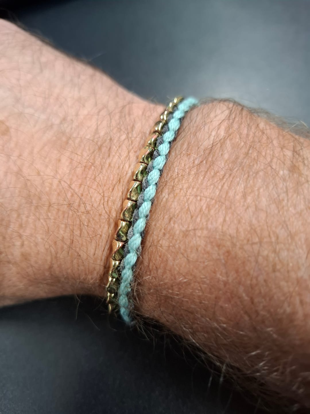 Customer photo review of Tibetan Copper Beads Bracelet