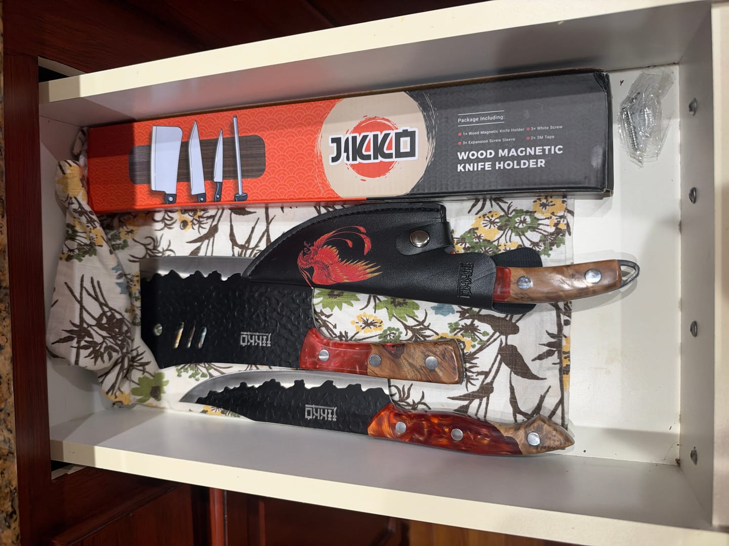 Customer photo review of The Phoenix Edition by JIKKO® (3 Knives)