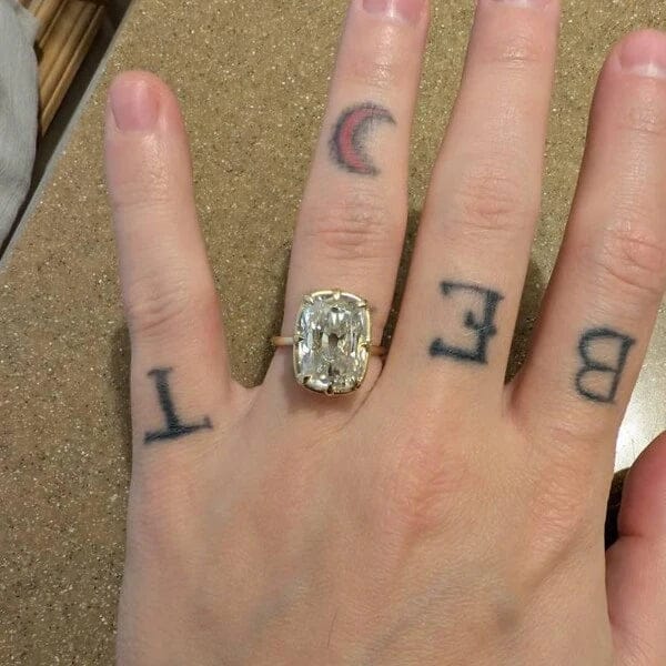 Customer photo review of 5 CT Old Mine Cushion Cut Lab Grown Diamond Bezel Ring