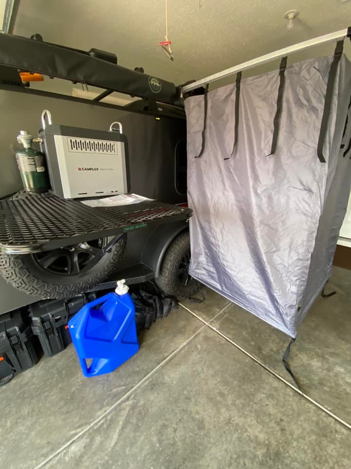 Customer photo review of 3L Portable Propane Gas Water Heater with Pump Camping Shower